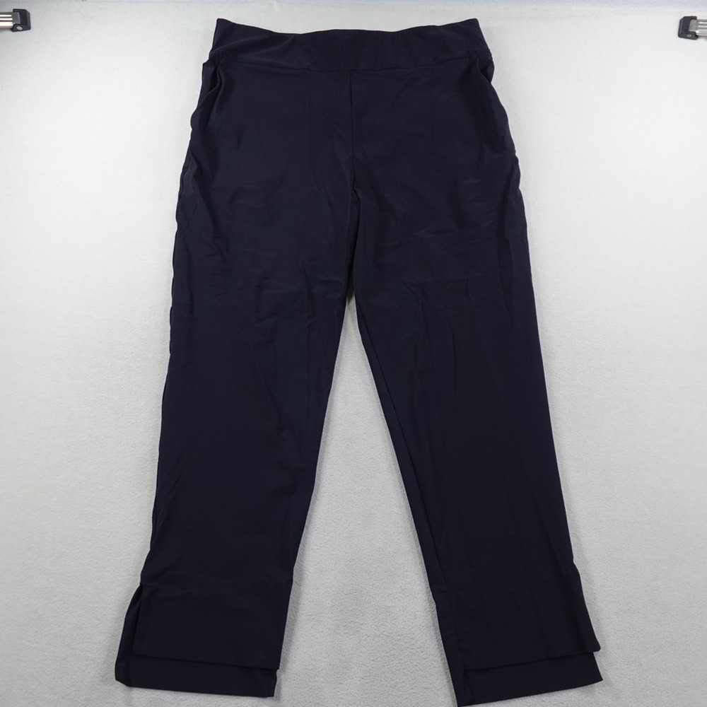 Aday Straight Up Pants Womens Large Black Performance Stretch Office Work Wear